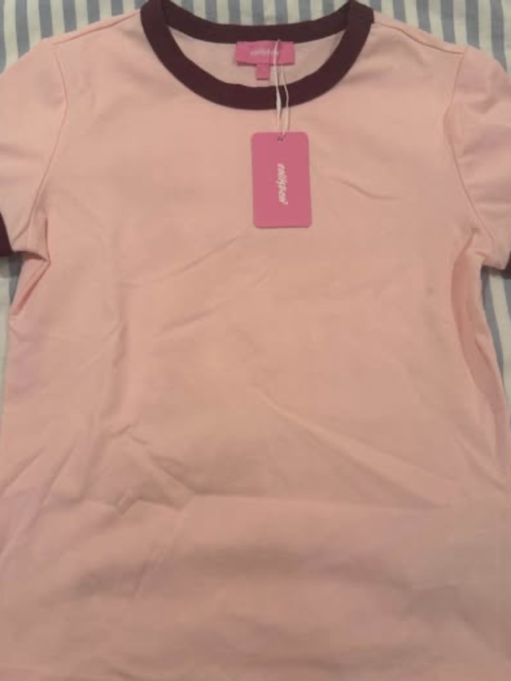 Cute EDIKTED tee, size small t-shirt pink NWT, reg. Price $28